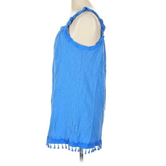 Vineyard Vines Blue Coverup, Sundress with Fringe Large - Picture 3 of 6